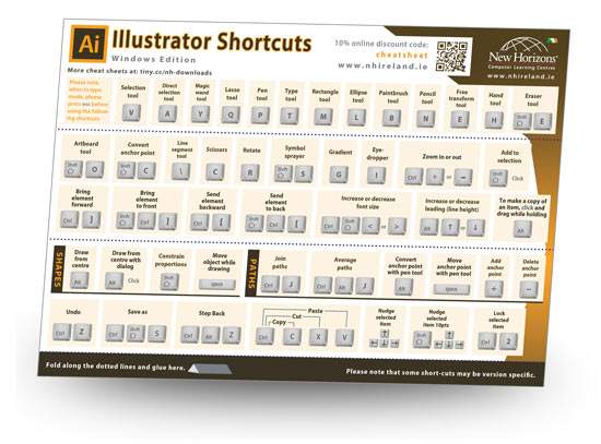 all illustrator ctrl shortcuts